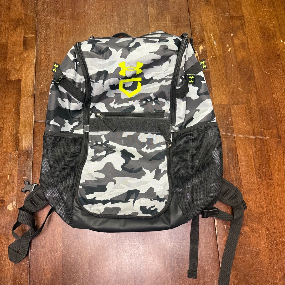 Under Armour Baseball Utility Backpack Men OSFA Grey Camo Bag